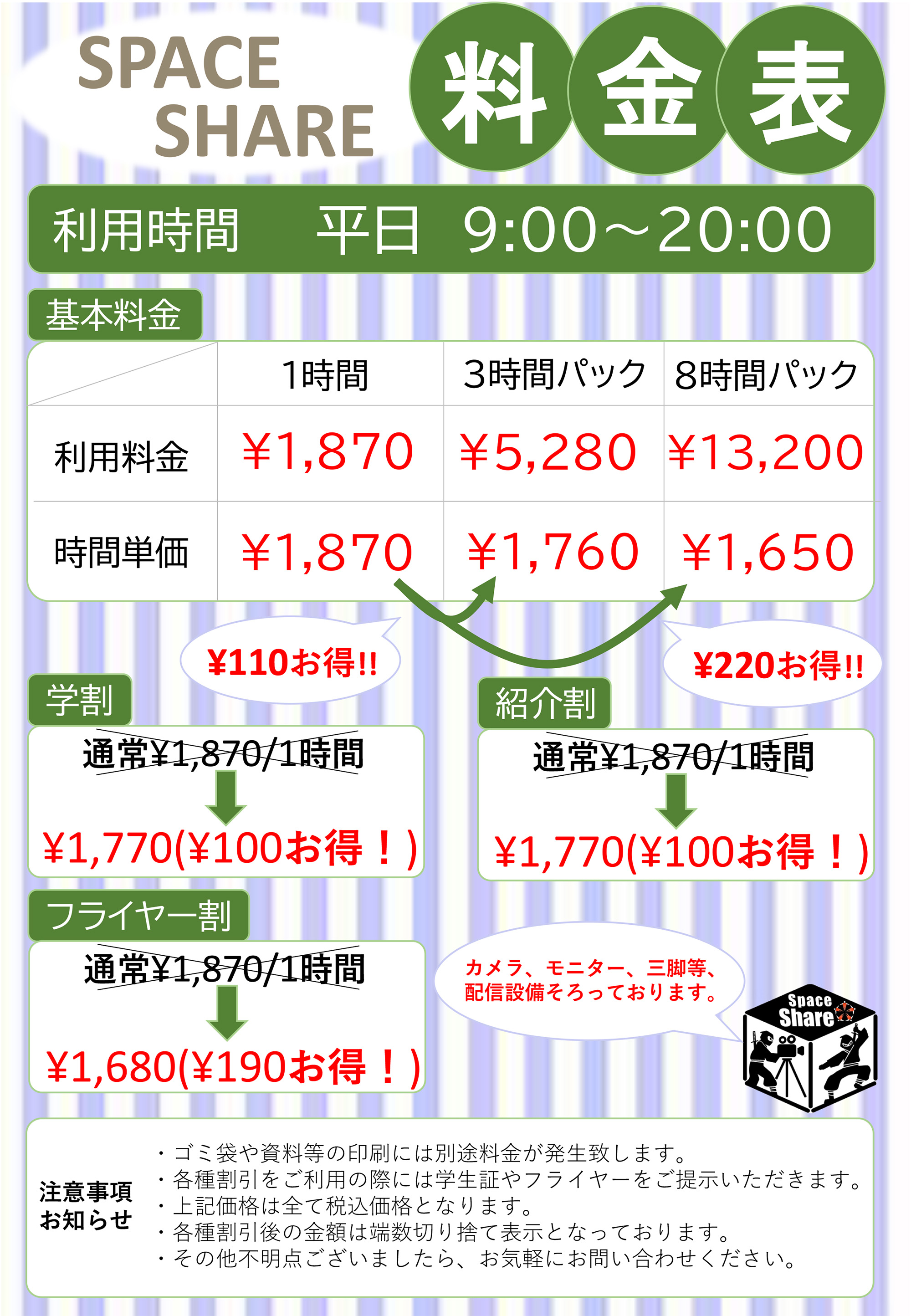 料金表